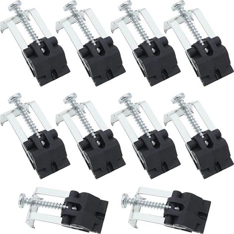 10 Stück Einbau-Spülbeckenklammern – Robustes Befestigungsset für Küchen-/Waschbecken – Verstellbarer Winkel, einfache Montage – Langlebiger Stahl (Universal)