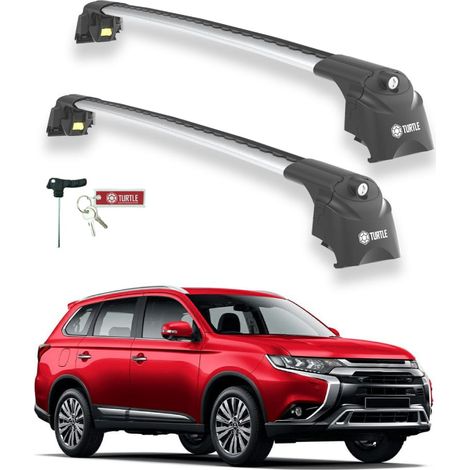 TURTLE kompatibel mit Mitsubishi Outlander (Mk3) 2013-2021 Dachträger Air2 Grau (1/5)