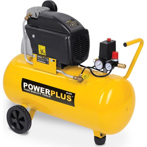 Powerplus Compresseur électrique POWX1760 - 1500W compresseur d’air lubrifié - réservoir 50L - 8 bar - 222L/min (1/5)