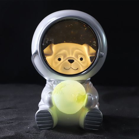 Spaceman LED veilleuse chambre d'enfant astronaute lune lampes galaxie gardien bureau décoration lumière cadeau d'anniversaire (chien de l'espace) (1/3)