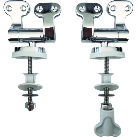 1 Kit de vis chromé, fixation stable, pour abattant WC Diplomat, fermeture ralentie, salle de bain (1/2)