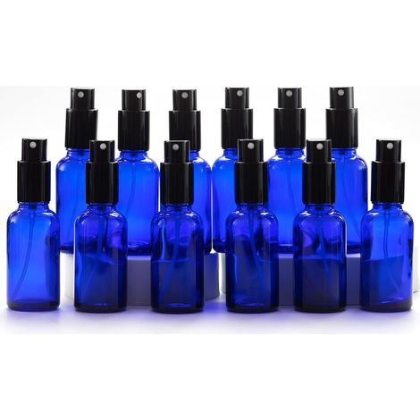 Sollbry Flacon Spray Vide 30ml, Bleu Bouteille Spray , avec Brouillard de Pulverisateur Fine, pour Huiles Essentielles, Aromathérapie, Parfums, Nettoyage, Voyage, Pharmacie – 12Pcs (1/5)
