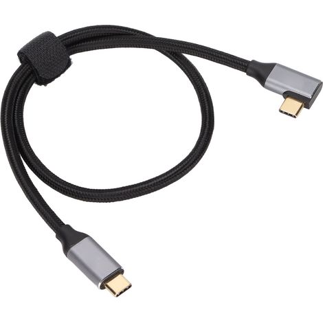 Câble de données USB-C PD coudé à 90° 100 W 4K pour téléphones Xiaomi, câble d'extension 3.1 5 A (1/5)