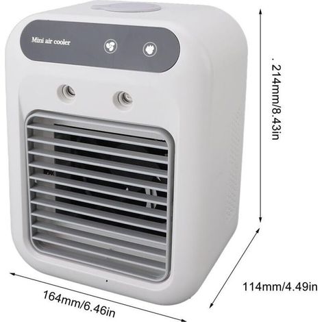 Tragbare Klimaanlage, leise mobile Klimaanlage, 500-ml-Luftkühler, Luftkühler, 2 Geschwindigkeiten + 2 Nebelmodi, 20° Windrichtungsverstellung, Mini-Klimaanlage (1/5)