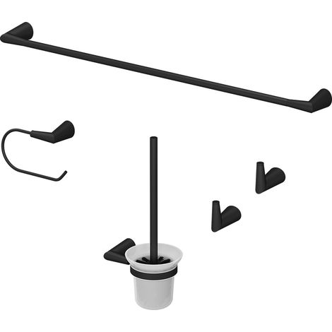 Badzubehör-Set Tauri, Schwarz, 5 Teile, Vicco