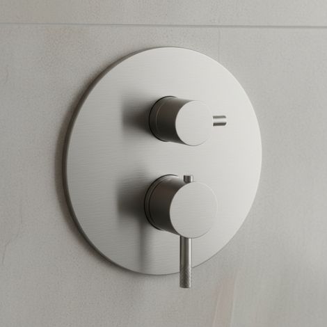 Dusch-Unterputz-Mischbatterie-Set für den Außenbereich mit 2 Auslässen „Steel Looking“ von Paffoni, Modell Jolly JLBOX018ST  Steel looking (1/5)