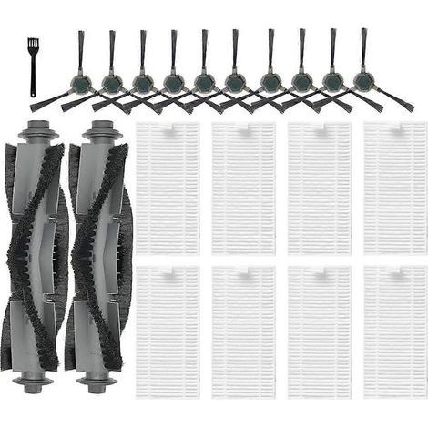 Lot de 21 pièces de rechange pour aspirateur robot AIRROBO P20 : rouleau principal, brosses latérales, filtres HEPA et brosse de nettoyage. (1/5)