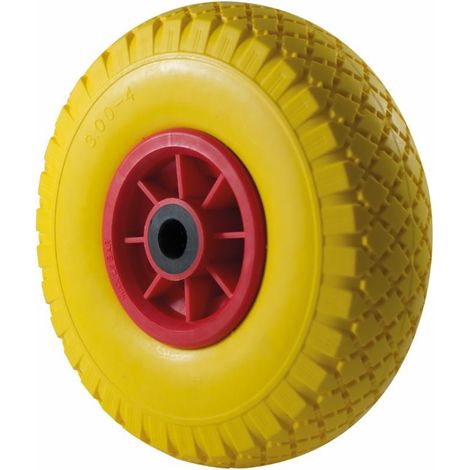 Lem Select – Roue de brouette en polyuréthane increvable Ø 250 – Moyeu à rouleaux – Charge max. 50 Kg – Alésage Ø 20 mm – Largeur 70 mm