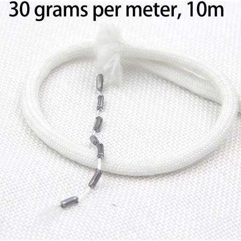 Pesi per tende da 300 g, filo di piombo per tende da 10 m, filo di piombo per tende, filo di piombo per tende da 10 m, nastro di piombo per tende, piombo per tende utilizzato per aumentare il drappegg (1/5)