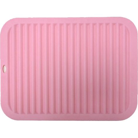 Set de table en silicone polyvalent, isolant thermique et imperméable. Idéal pour assiettes, bols et tasses. Rose nordique. (1/5)