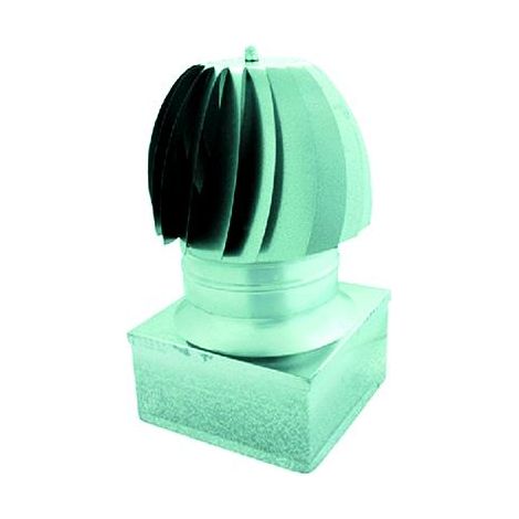 Fumaiolo Radiante In Lamiera Zincata Attacco Quadro Maschio Cm 32 X 32