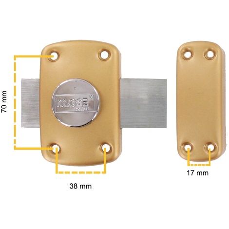 Cerrojo de Puerta KLOSE besser Con Pomo (3-5 llaves) 45 mm (orificios 70x38 mm) Calidad Europea 45mm variados