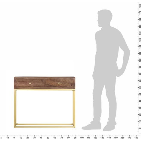 Maison Exclusive - Table console 90 x 30 x 75 cm Bois de manguier massif (1/5)
