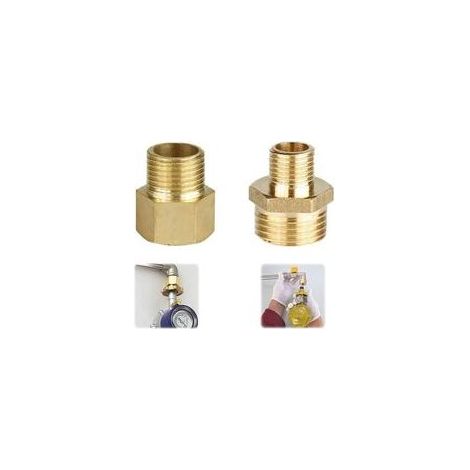 Adaptateur gaz en laiton – Raccord 1/2 à 1/4 et 3/4 – Résistant au gel et aux chocs – Connexion sécurisée pour réchauds camping (1/4)
