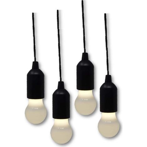 luces LED con cordón - Decoración para interiores y exteriores - Para bodas, jardines y habitaciones infantiles - Negro (1/5)