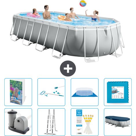 Prism Frame Pool Oval - 610x305x122 cm - 9-teilig S539