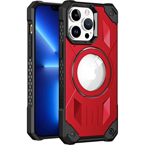 Funda MagSafe resistente para iPhone 14 Pro Max, color rojo. (1/5)