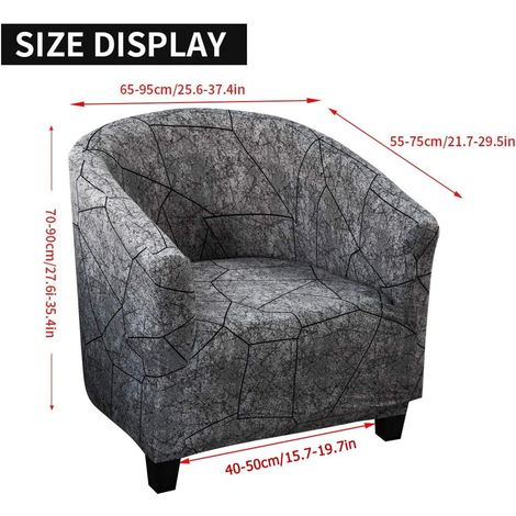 Housse de Fauteuil Cabriolet Imprime Motif géométrique Housse de Chaise de Baignoire (1/5)