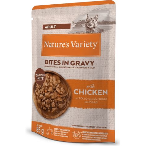 Nature's Variety Bocaditos en Salsa con Pollo para Gato - 85 g