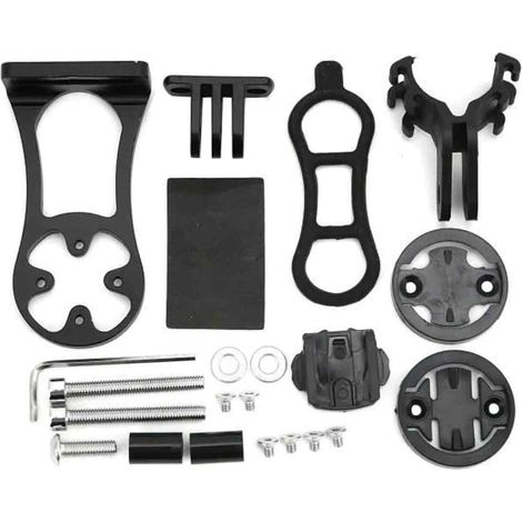 1 Support ordinateur vélo, montage guidon sécurisé, compatible GPS Garmin Edge, avant étendu noir (1/5)