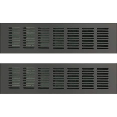 Rejilla de ventilación rectangular, rejilla de ventilación rectangular, rejilla de ventilación rectangular, rejilla de ventilación rectangular para ventilación ideal 80 × 300 mm 2 piezas (1/4)