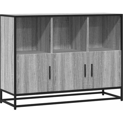 Buffet Meuble de rangement sonoma gris 100x35x76 cm bois d'ingénierie (1/5)