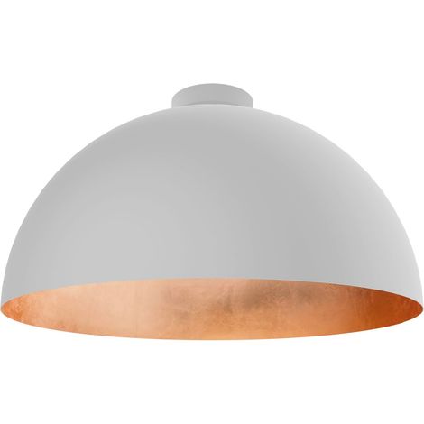 LUMICOM VENICE Plafoniera, 1xE27, max 42W, metallo, bianco/foglia rame, D.40cm