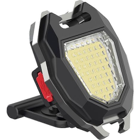 Lampe torche compacte d'urgence à lumière rouge COB 25-26, lampe torche multifonction rechargeable, 7 modes d'éclairage, lampe portable pour les aventures en plein air, boîtier en aluminium étanche (1/4)