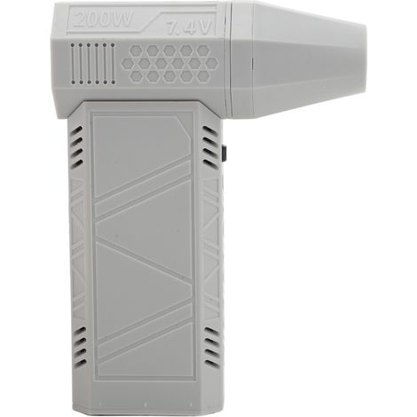 Souffleur à air comprimé 3 vitesses réglable 130 000 tr/min, sans balais, réutilisable, sans fil, pour clavier d'ordinateur, nettoyage extérieur de voiture et de maison, gris (1/5)