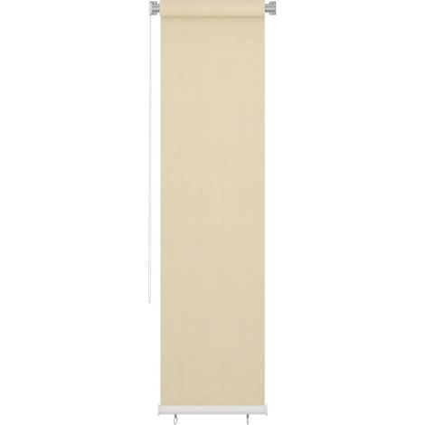 vidaXL Store roulant d'extérieur couleur crème 65 (l) x 230 (H) cm HDPE