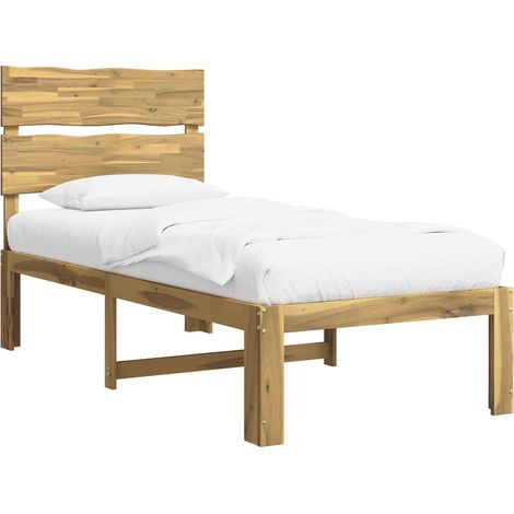 Letto Singolo con Testiera ROSTOCK Bianco 90 x 200 cm vidaXL (1/5)