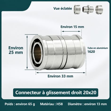 Pince à sertir à glissement manuelle YKD-1225 Ø12-25 mm avec 20 raccords en acier allié et cuivre 20 5 pièces 39x28x8 39 × 28 × 8 cm 3,5 kg – Livraison gratuite