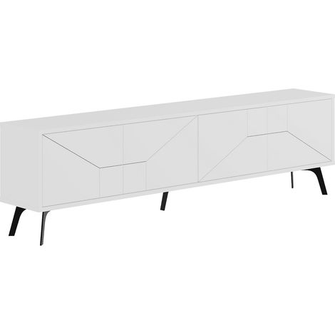 TV-Möbel aus Holz "Dune" - 180 x 29 x 50 cm - Weiß