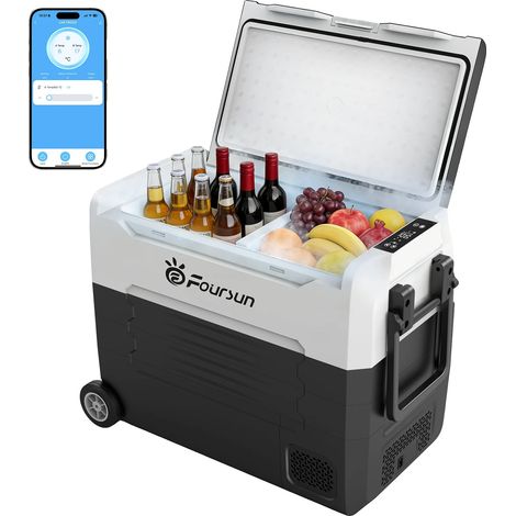 Réfrigérateur Congélateur de Voiture, Alimentation Double, Refroidissement Rapide, 55L (1/2)