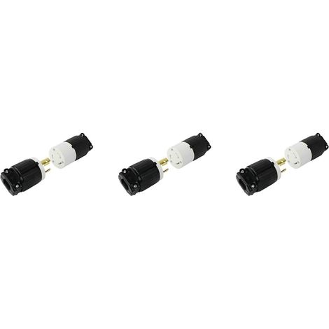 Lot de 3 puissance fiche kit 30 Amp 250 Volt Male Female Twist verrou 3 Fil fiche Nema L6-30P LK7332+LK6332 Generator Head US fiche (1/5)