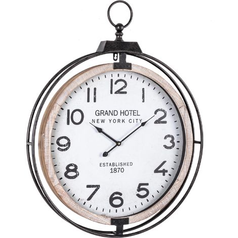 Orologio da parete "Ticking" in acciaio a batteria h 62x7x79 cm (1/2)