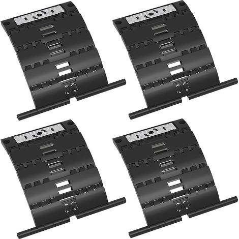 Lot de 4 Attaches Volet Roulant Rigide pour Fixation de Tablier, Attache Verrou pour Tube OCTO 60/70, Ressort de Suspension Support Lame Volet Roulant Électrique/Manuel/Solaire, Anti-effraction (1/5)