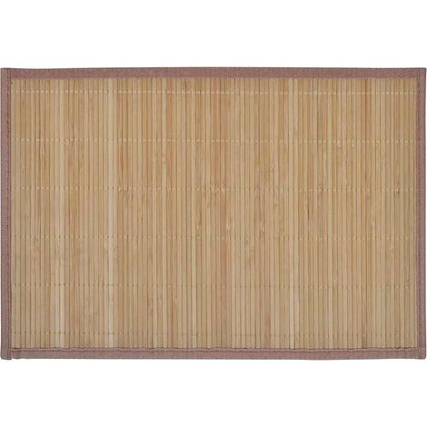 6 Stück Bambusuntersetzer 30 x 45 cm Braun