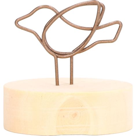 10 supports de table vintage en forme d'oiseau avec base ronde en bois et pince antique pour numéros de mariage ou événements (1/5)