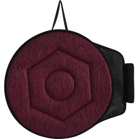 360° drehbares Sitzkissen, 40 cm (15,7 Zoll), für Auto, ideal für Senioren, sowie für Stühle zu Hause und im Büro. Farbe: Burgunderrot. (1/5)