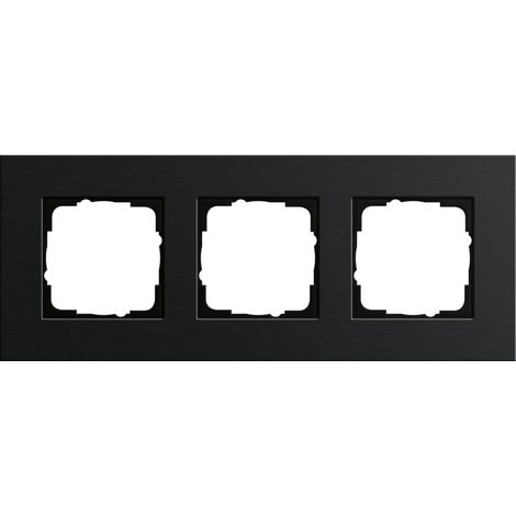 Gira Marco embellecedor 3f Gira Esprit Alum.Negro(elox.) [0213126], 0213 126