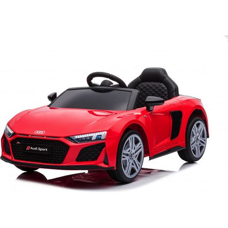 Macchina Elettrica per Bambini 12V Licenza Ufficiale Audi R8 New Spyder con Telecomando e Sedile in pelle Rosso (1/5)