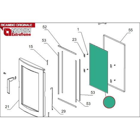 LA NORDICA - 1126010 - Vetro ricambio 281X443x4 mm ARMONY