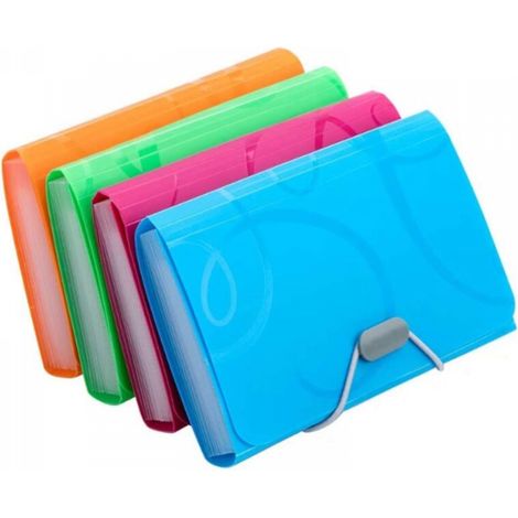 Trieur Extensible 4Pcs A6 Taille Petit Portable 13 Pochettes Organisateur de document Multicolore Accordéon Trieur Classeur de Documents Porte-documents Wallet Portefeuille Expanding File Folder (1/5)