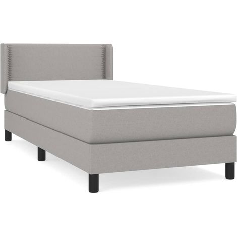 Maison Exclusive - Boxspringbett mit Matratze Hellgrau 90x200 cm