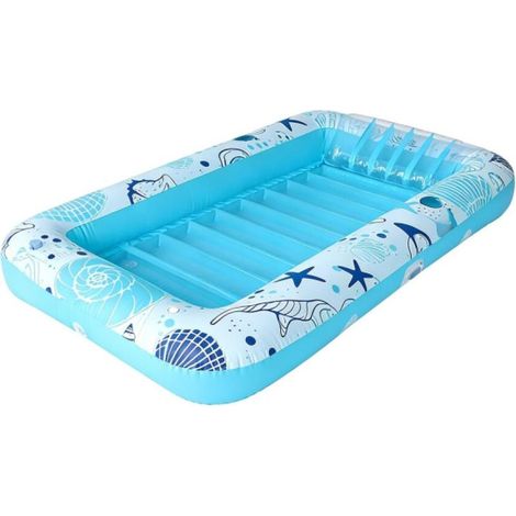 Lit gonflable bronzant pour piscine Lit gonflable avec porte gobelets Hamac pour bronzage pour adultes,couples,famille,lac mer,piscine d'été (1/5)