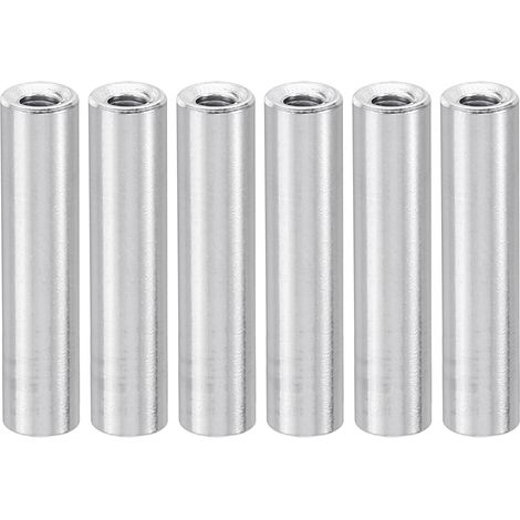 6Pcs Entretoise Filetée M3 en Aluminium 3x5x25mm Argent (1/5)
