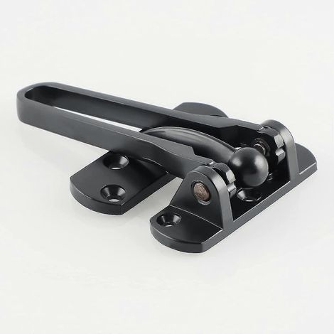 Verrou de porte à chaîne compatible avec porte d'entrée, verrou de porte avec chaîne pivotante de sécurité, nickel brossé-AquaForge (1/2)