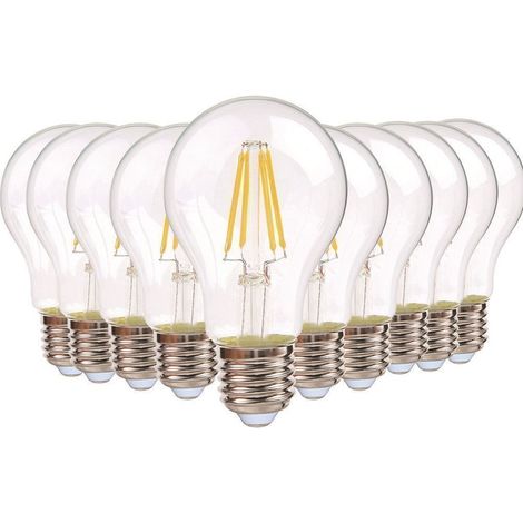 Confezione da 10 lampadine E27 4W 840 lumen 3000K classe A