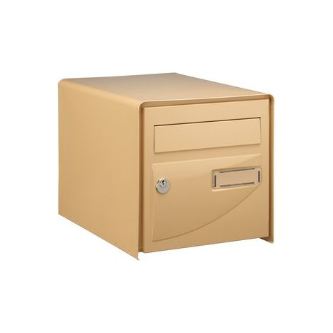 Decayeux – Boîte aux lettres Probat DF beige – Boîte aux lettres en acier galvanisé – Ouverture frontale – Fixation murale incluse